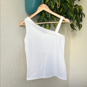 White One-Shoulder Women's Top